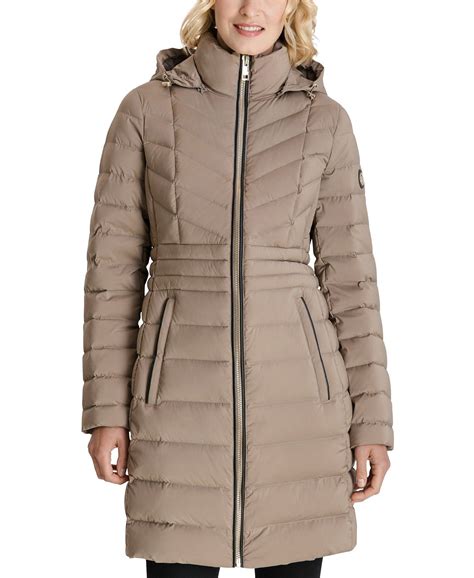 michael kors water resistant jacket|michael kors ladies puffer coats.